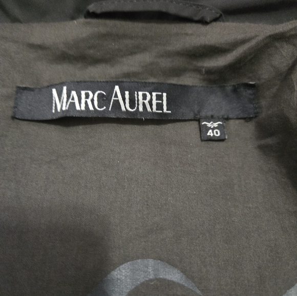 MARC AUREL Olive Green Belted Hidden Hood Jacket. Size 40/ Medium - Picture 13 of 16